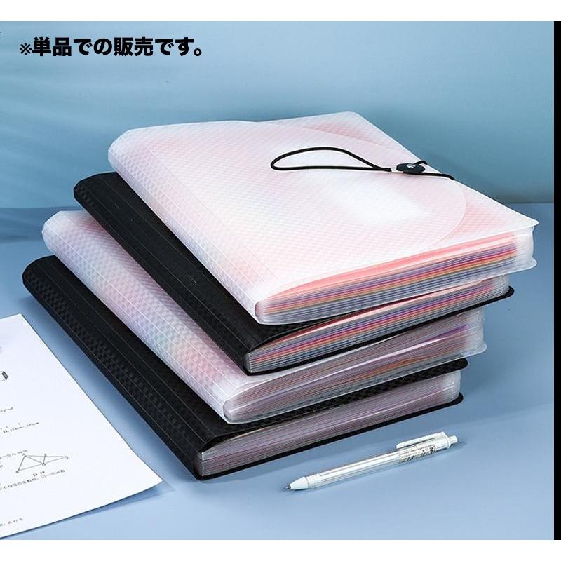 ファイルケース ドキュメントファイル 24ポケット A4 書類ケース 蛇腹