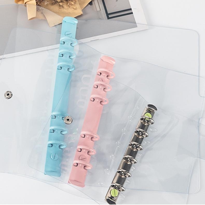 バインダー 6穴 A5 A6 A7 リングバインダー リングファイル 透明