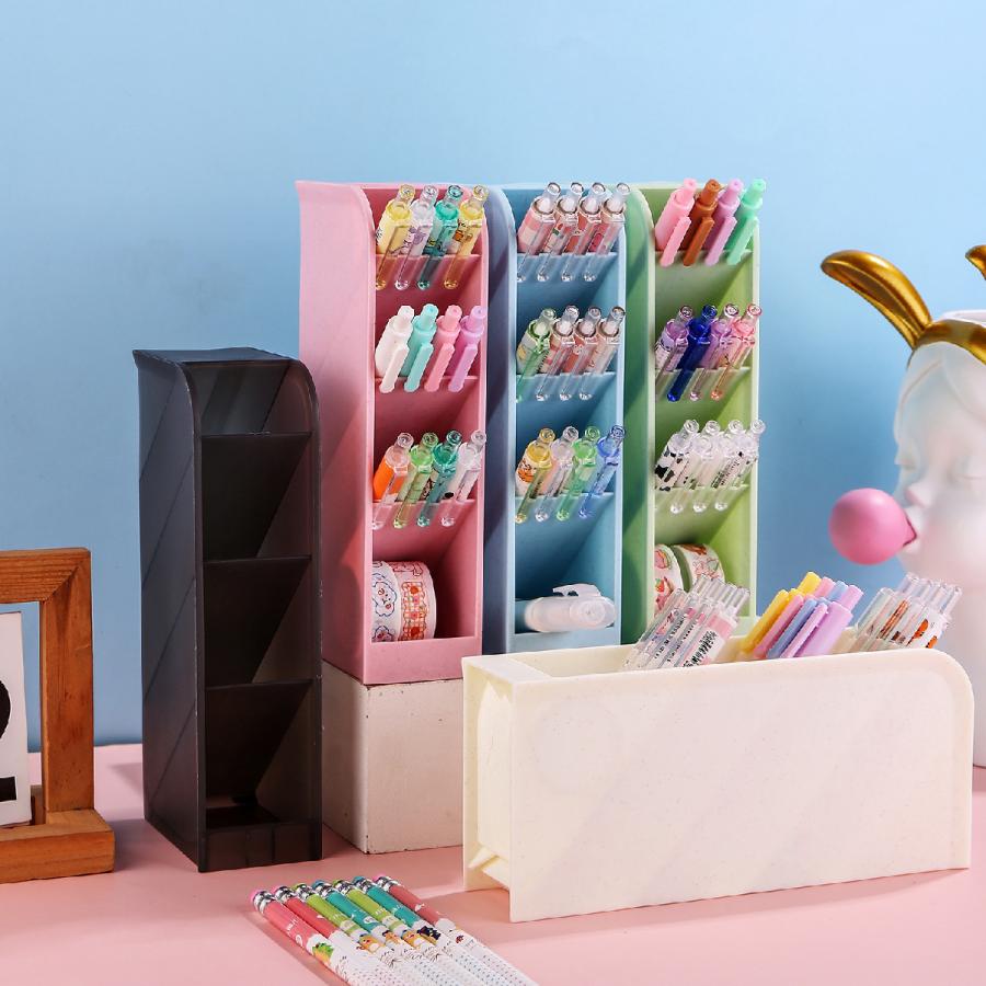 plusnao（プラスナオ） ペン立て 4段 ペン置き 鉛筆立て ペンスタンド