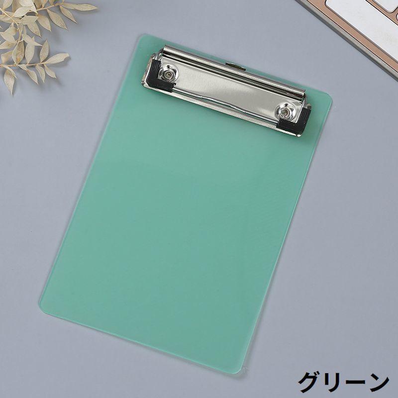 クリップボード バインダー クリップファイル A6 縦型 半透明 クリア