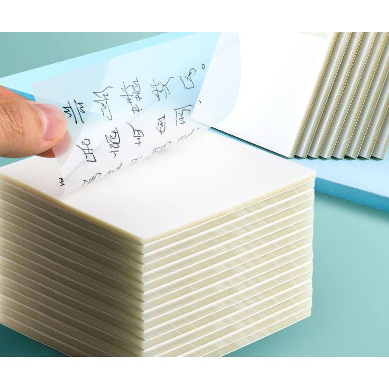 付箋 クリア ふせん 2個セット メモ メモ帳 フィルム付箋 半透明