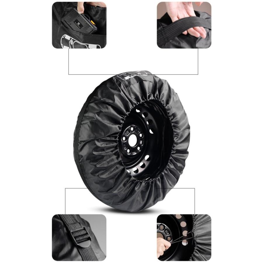 タイヤカバー 1本用 13から18インチ 19から23インチ スペアタイヤ 収納