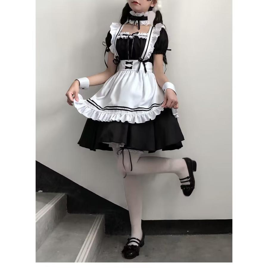 コスプレ衣装 メイド服 6点セット コスプレセット レディース 女性用
