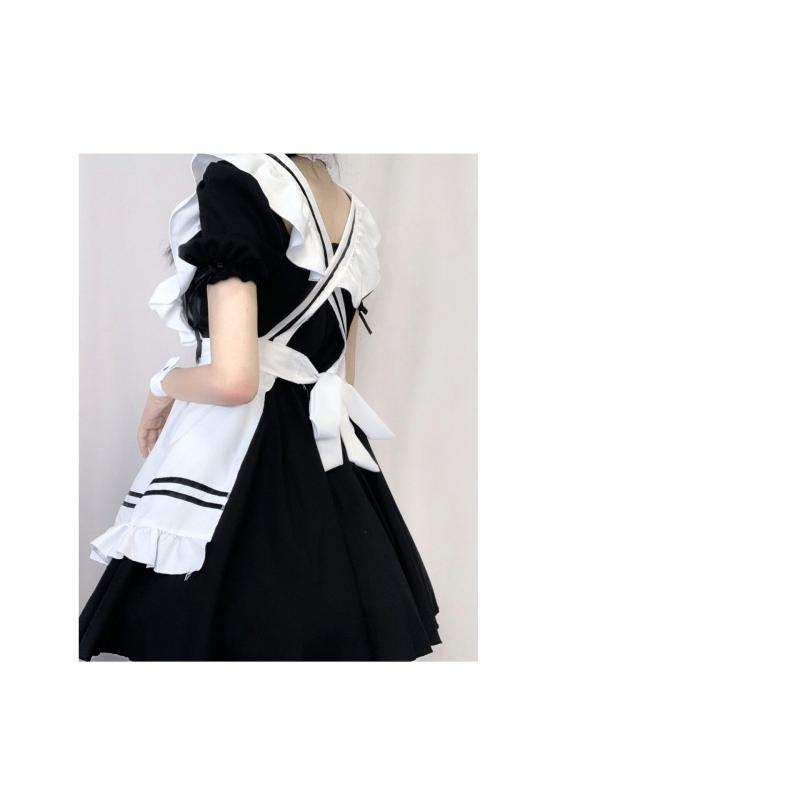 コスプレ衣装 メイド服 6点セット コスプレセット レディース 女性用