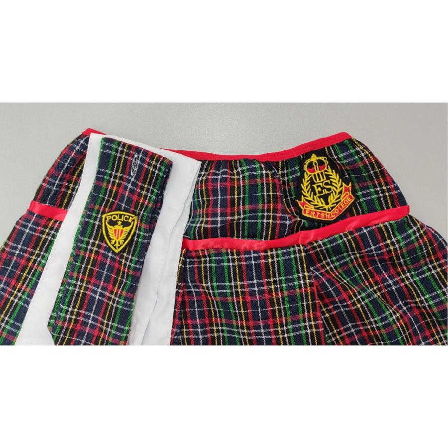 新品 レディース コスプレ風ミニスカート 4点セット【726】 コスプレ衣装 4点セット 制服風 トップス スカート ボウタイ