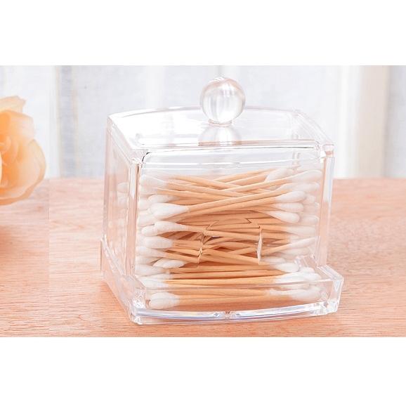 Sumnacon 綿棒収納ケース 透明綿棒ボックス 正方形 綿棒入れ Amazon