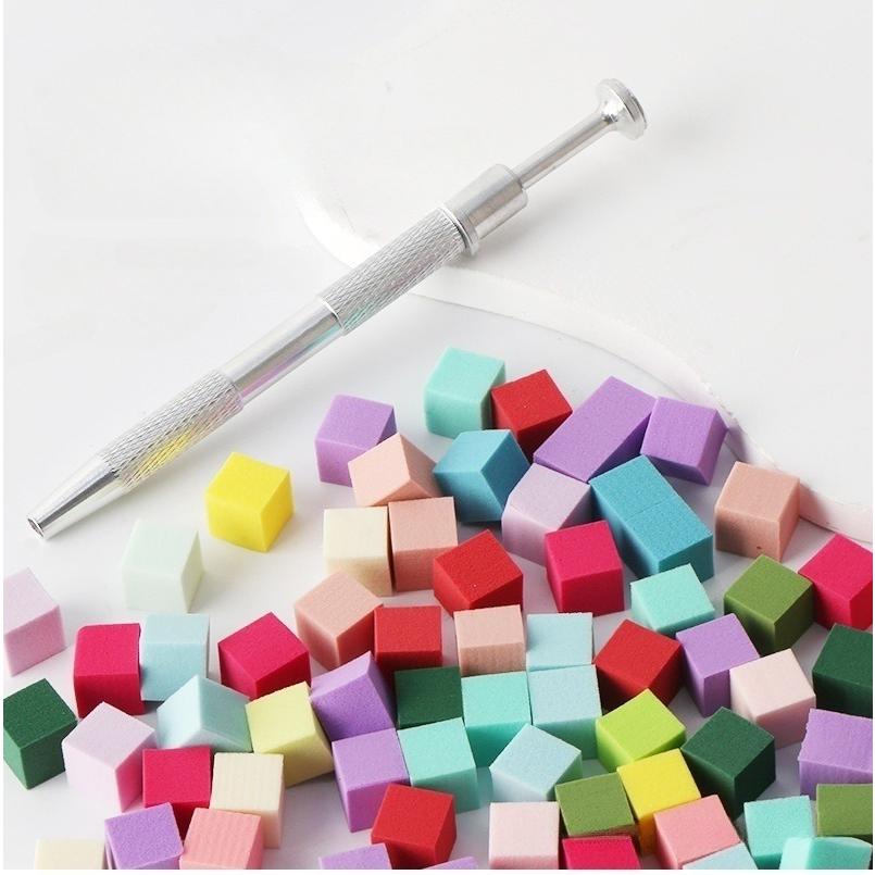 ネイル用スポンジ 100個入り 工具付き ピックアップツール