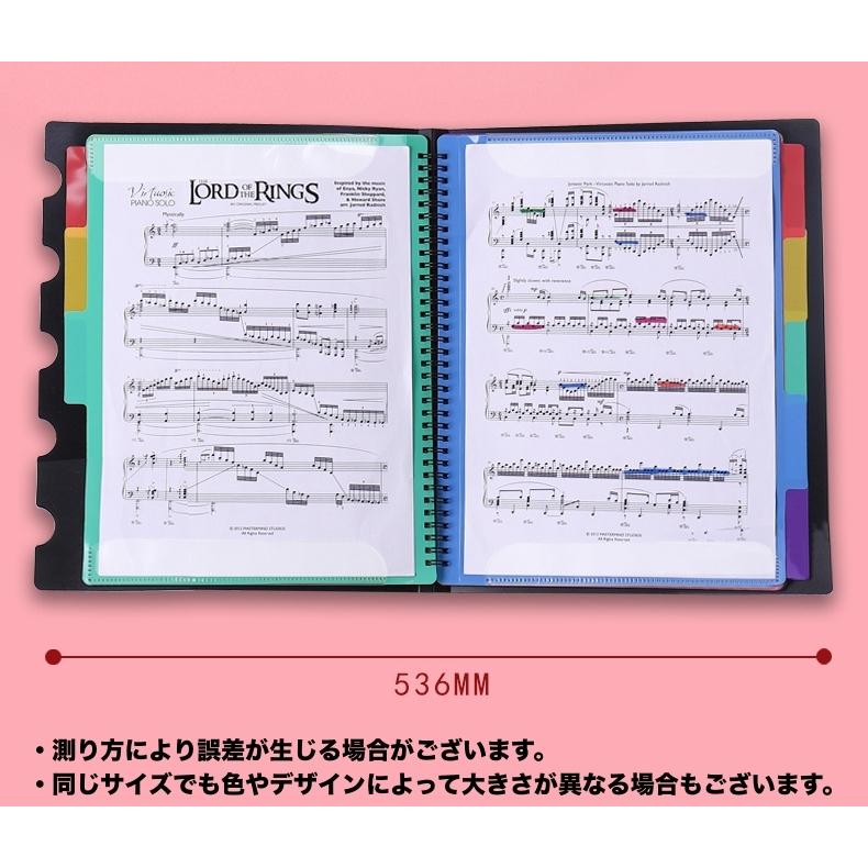 ファイルブック ファイルホルダー 譜面ファイル 楽譜入れ A4 30