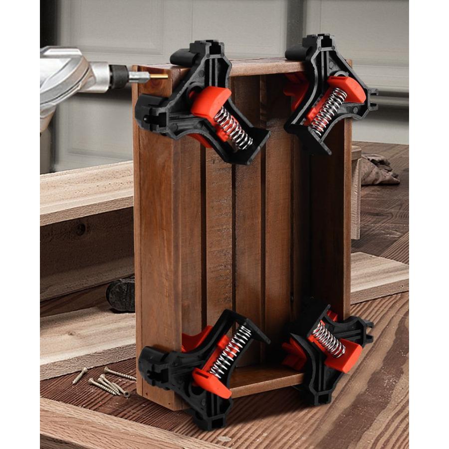 コーナークランプ 4個セット 直角 90度 固定工具 調節可能 DIY用品 釘