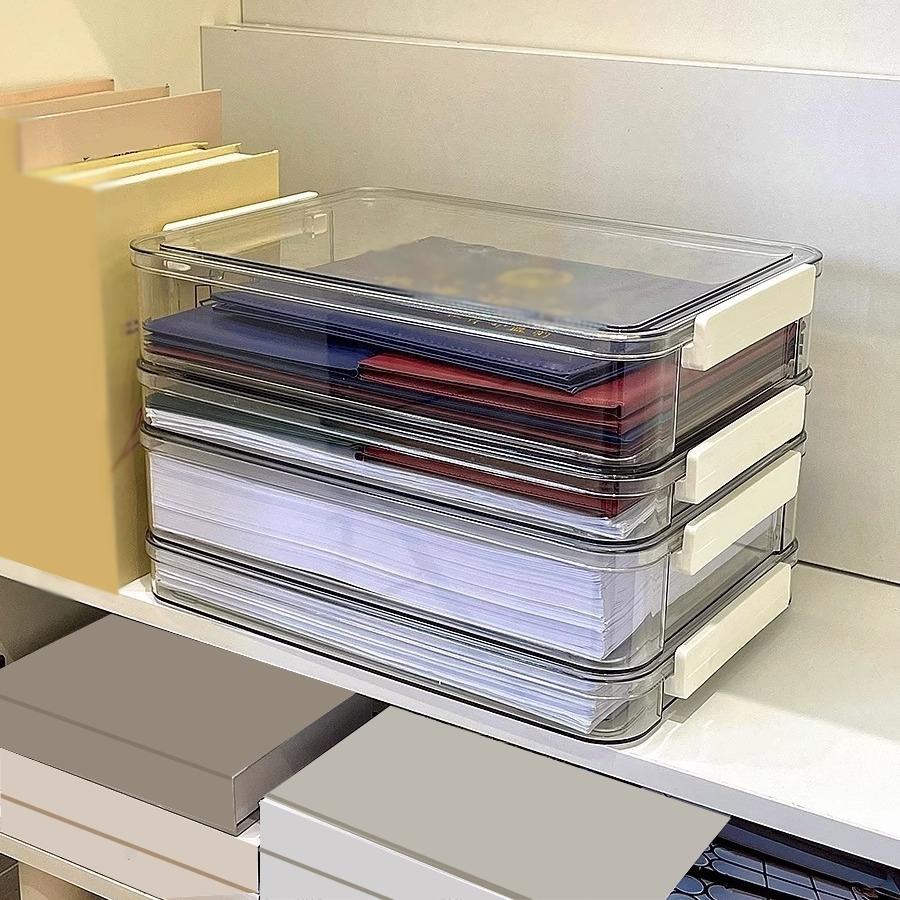 書類収納ケース A4サイズ 蓋付き 縦置き 横置き 卓上収納 事務用品