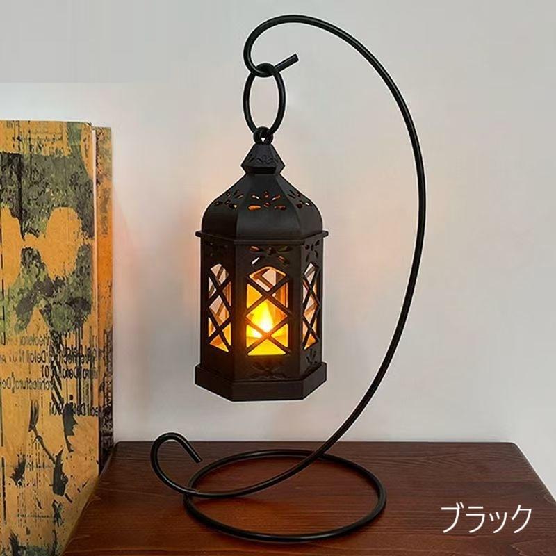 テーブルランプ テーブルライト ランタン型 LED 電池式 ブラケット付き