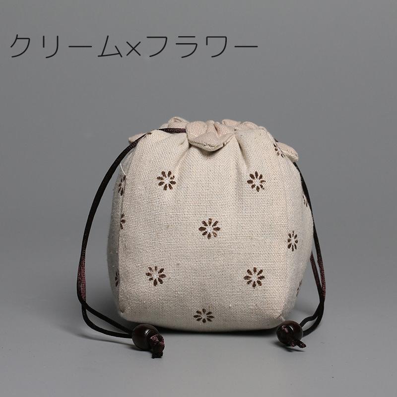 plusnao（プラスナオ） 茶器バッグ 巾着袋 茶器用 急須 茶碗 茶道具