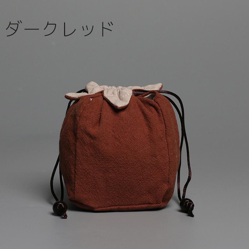 plusnao（プラスナオ） 茶器バッグ 巾着袋 茶器用 急須 茶碗 茶道具