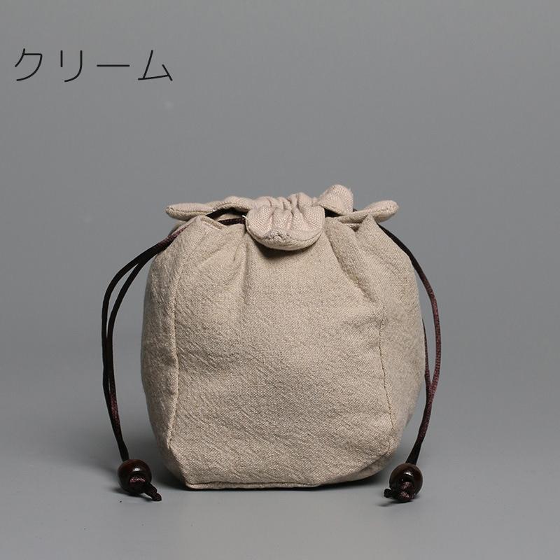 plusnao（プラスナオ） 茶器バッグ 巾着袋 茶器用 急須 茶碗 茶道具