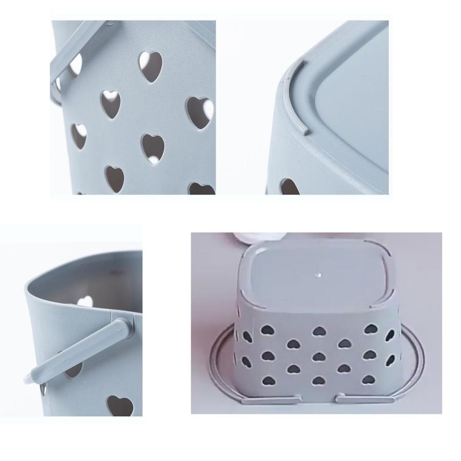 plusnao（プラスナオ） お風呂バスケット カゴ かご ハート 収納 お