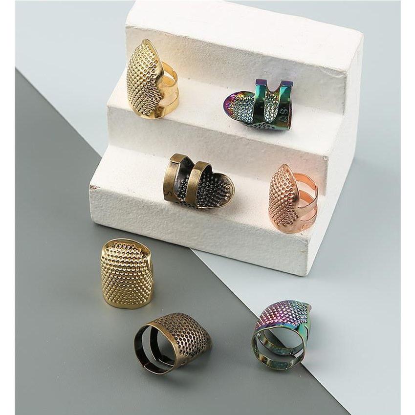 リリー様　指ぬき2点　2セット 指ぬき 同色2個セット 指貫 ゆびぬき 指サック 指カバー 編物道具 手芸