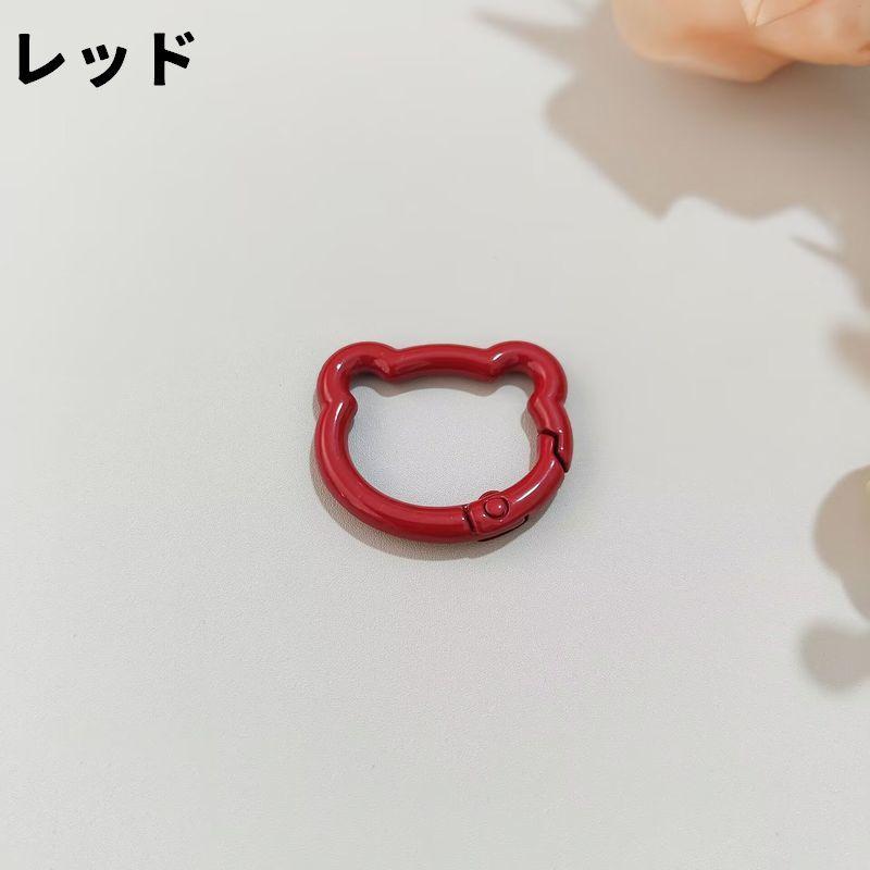 カラビナ キーホルダー クマ型 同色5個セット 熊 くま アクセサリー
