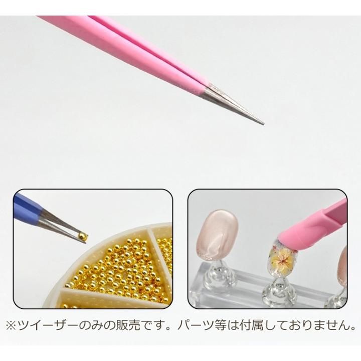 ツイーザー ネイルアート用品 シリコンプッシャー ネイル用ピンセット