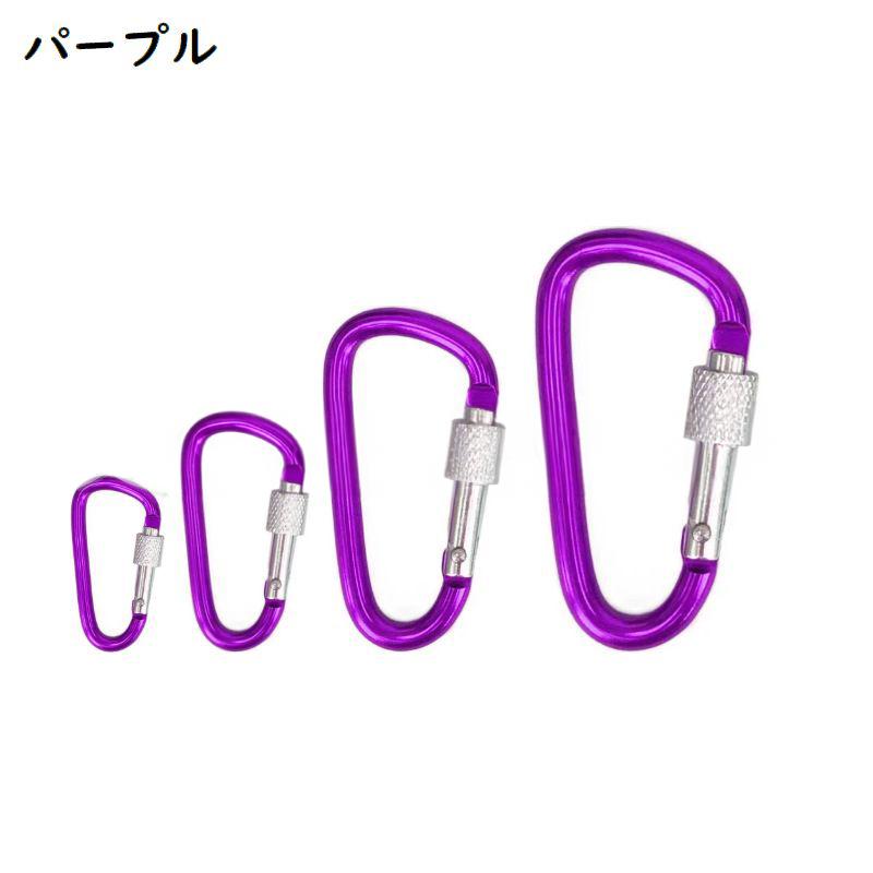 カラビナ 5個セット アウトドア Dリング D型 キーホルダー ロック 安全