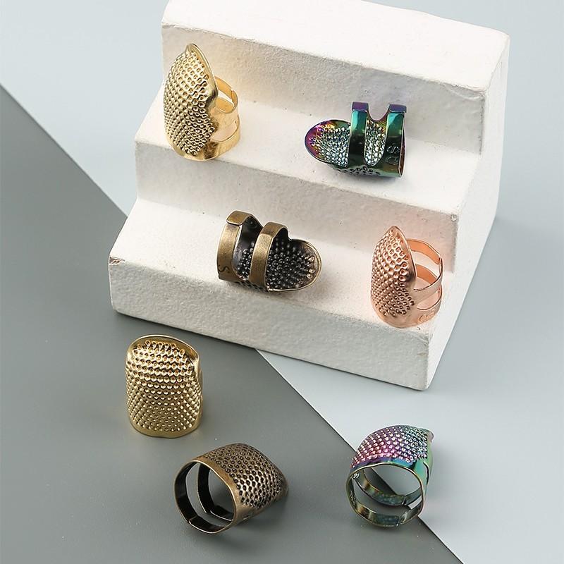 指ぬき 4個セット 指貫 ゆびぬき 指サック 指カバー 編物道具 手芸用品