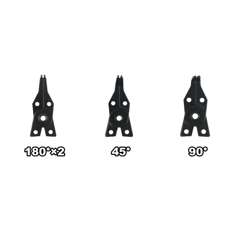 スナップリングプライヤー 4in1 差し替え式 釣り用品 軸用 穴用 180度