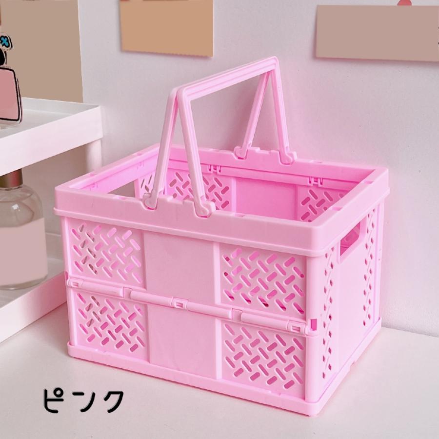 新品　ヒステリックミニ　折りたたみ　コンテナ　ピンク 折りたたみ式ミニコンテナボックス ストッカー 収納ボックス 積み重ね