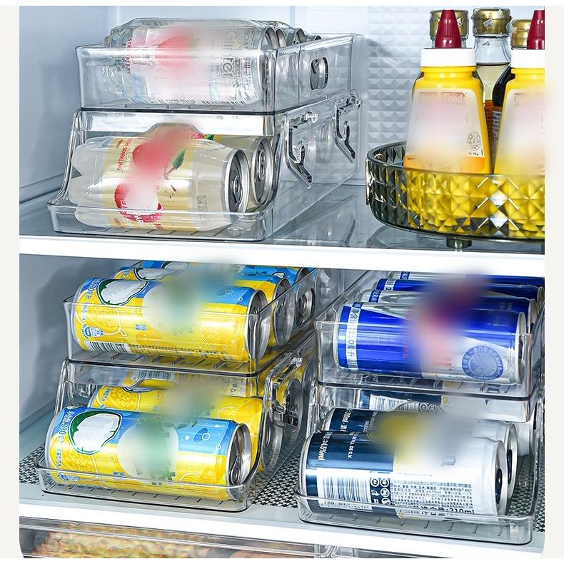 ホットドリンクディスペンサー 2段収納 缶ストッカー 缶飲料 収納ラック 可動式 2段 缶ディスペンサー 冷蔵庫