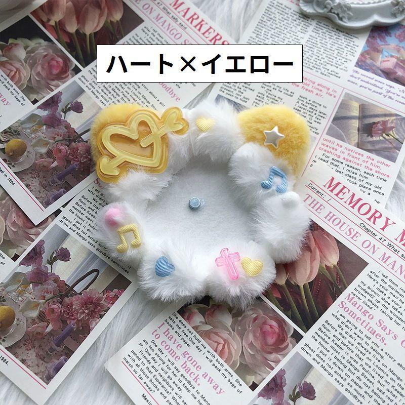 缶バッジホルダー ぬい風 缶バッジロゼット かわいい ふわふわ 缶