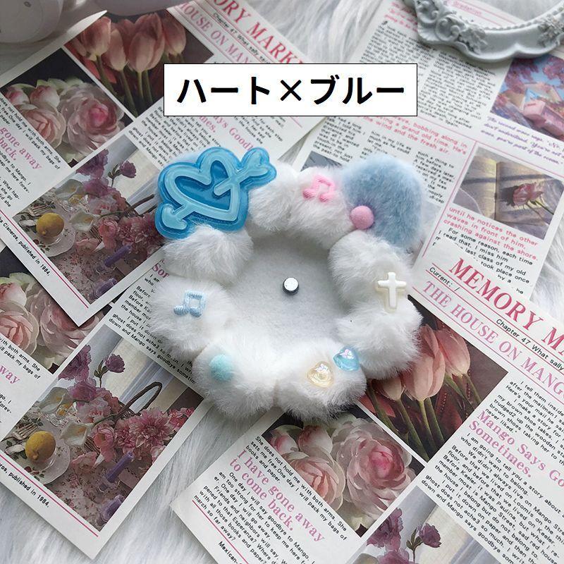 缶バッジホルダー ぬい風 缶バッジロゼット かわいい ふわふわ 缶