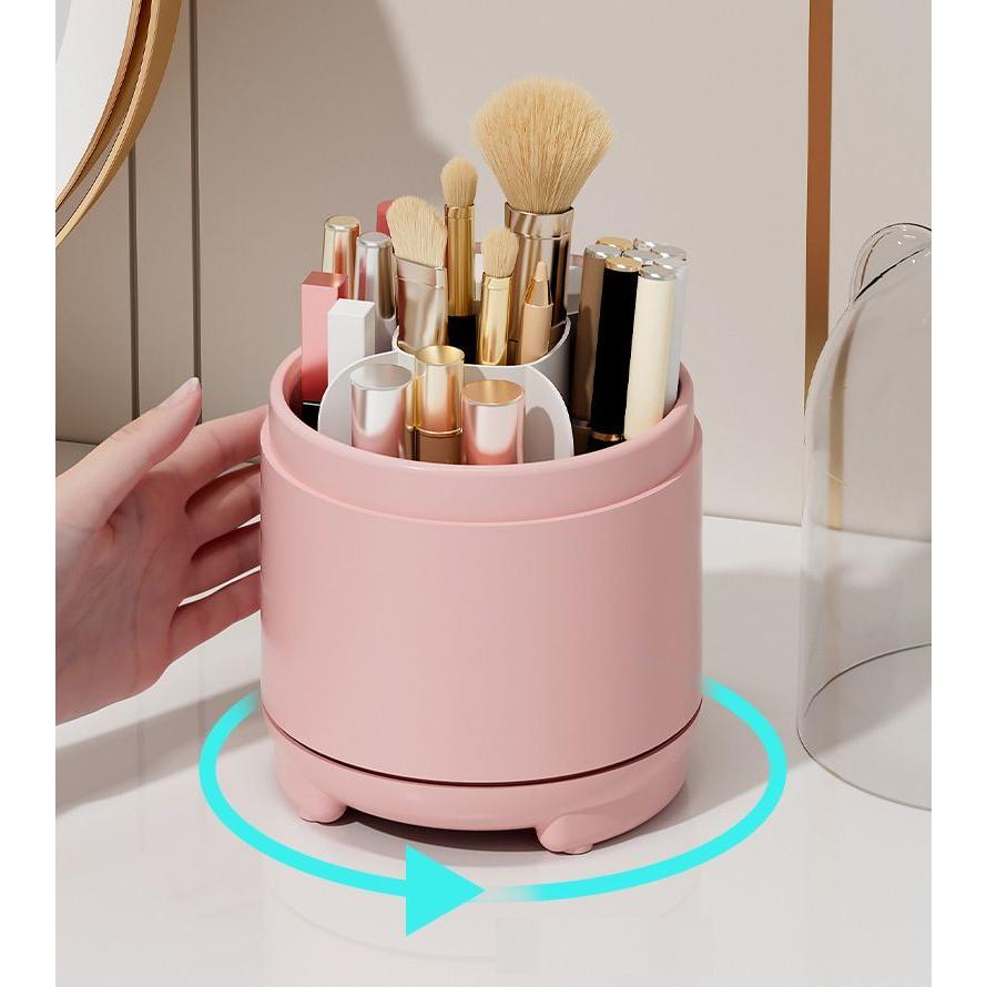 メイクブラシスタンド メイクボックス コスメ収納 フタ付き クリア