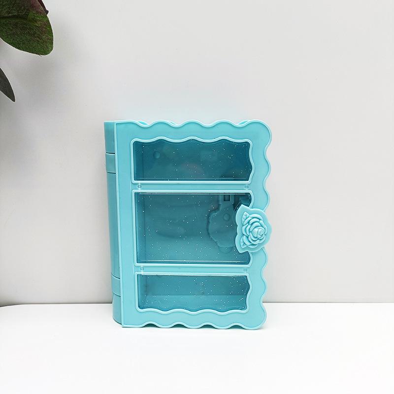 ☆オシャレでかわいい小物入れ 小物入れ 鍵付き 収納ボックス 整理用品 文房具 アクセサリー 扉風 縦