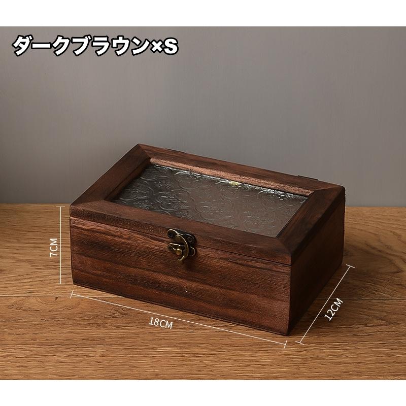 plusnao ウッドボックス 木製 小物入れ 木箱 アクセサリーケース