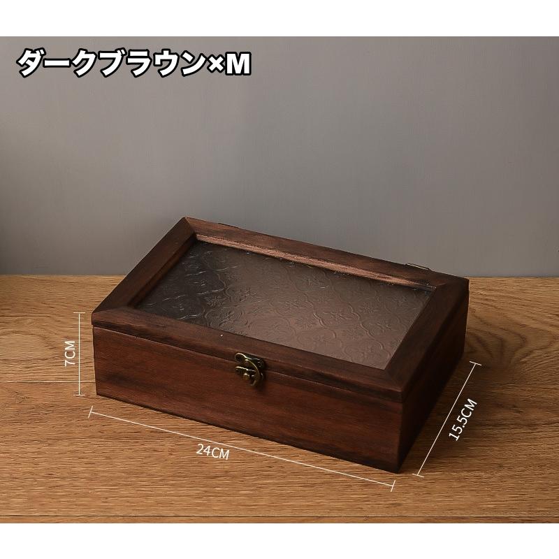 plusnao ウッドボックス 木製 小物入れ 木箱 アクセサリーケース