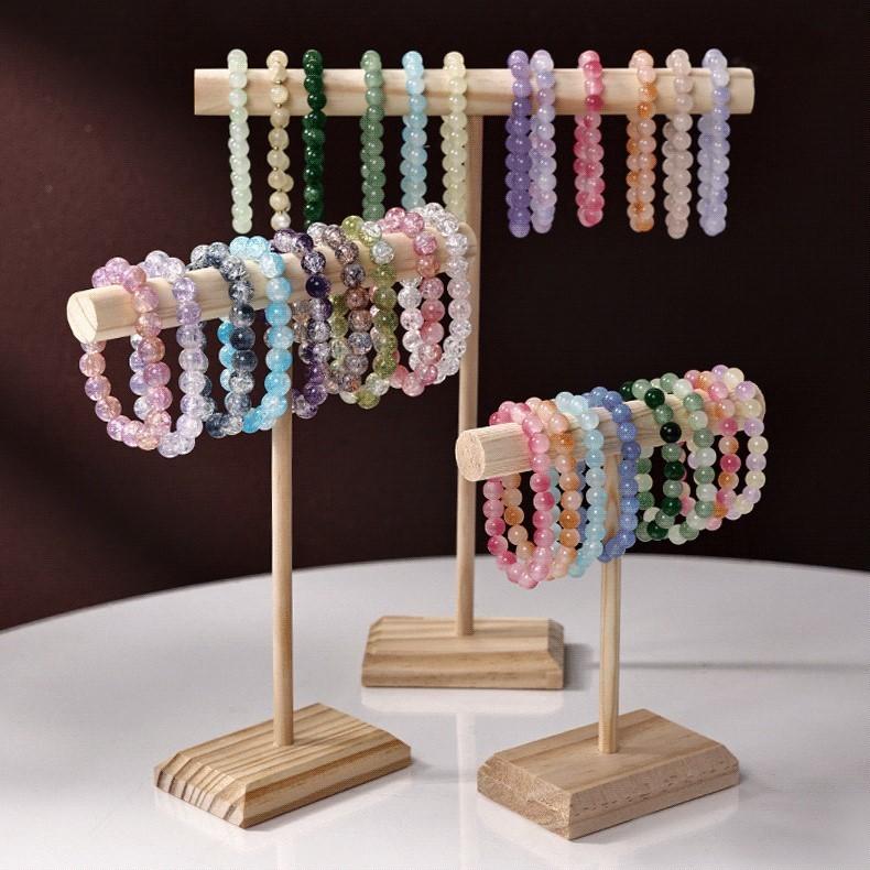 アクセサリースタンド アクセサリー掛け ディスプレイ T字 T型 木製
