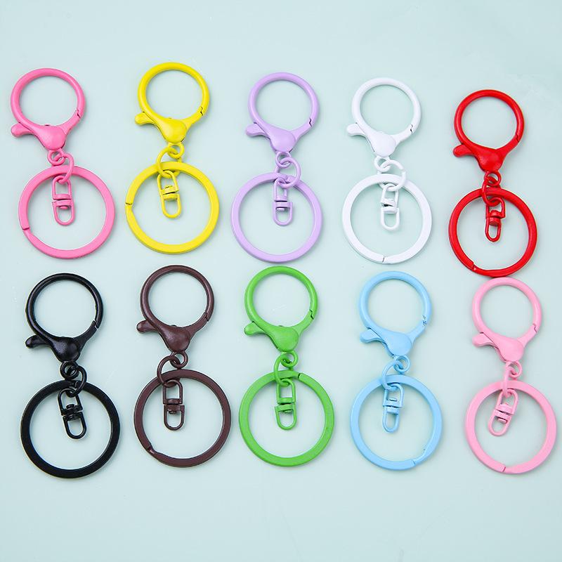 キーホルダー キーリング 同色4個セット 二重リング ナスカン DIY
