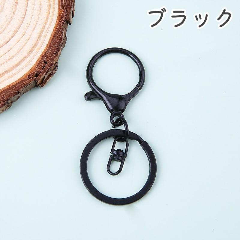 キーホルダー キーリング 同色4個セット 二重リング ナスカン DIY