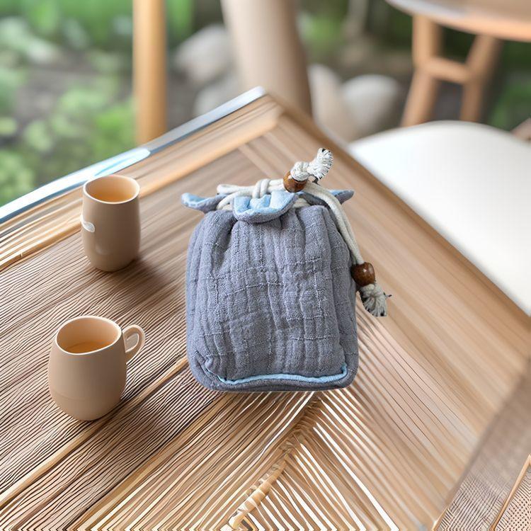 plusnao（プラスナオ） 茶器バッグ 巾着袋 茶道具 茶器収納 茶碗 収納
