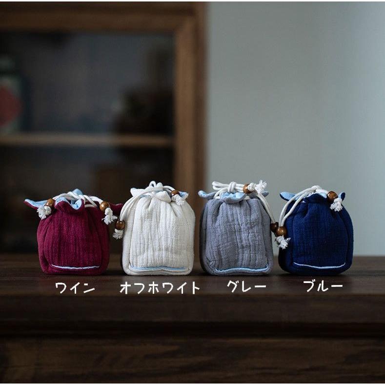 plusnao（プラスナオ） 茶器バッグ 巾着袋 茶道具 茶器収納 茶碗 収納