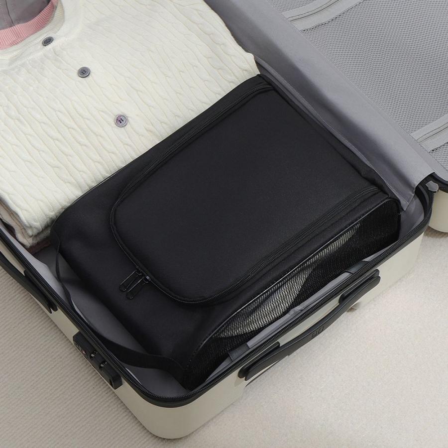 シューズバッグ シューズケース トラベルポーチ 靴入れ 小物収納 防塵 大容量 メッシュ 通気性 手提げ ジム ゴルフ 旅行 | plusnao | 03