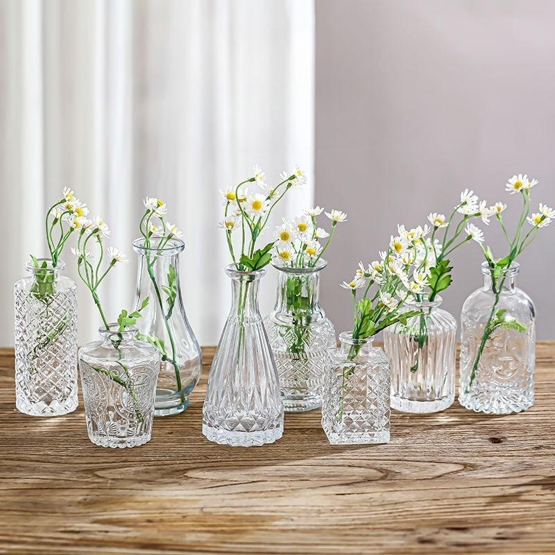 time&style ガラス フラワーベース 花瓶 花器 一輪挿し 花瓶 花びん フラワーベース 花器 一輪挿し 卓上 置き型 装飾 ガラス製