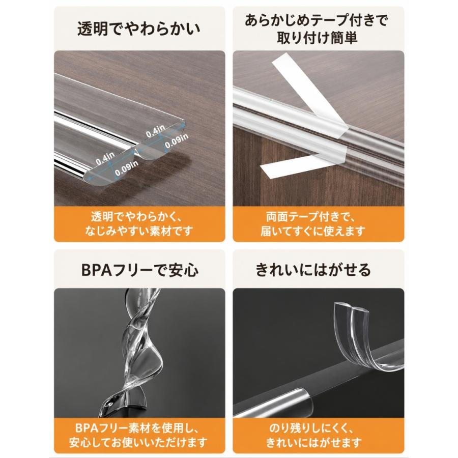 コーナークッション コーナーガード エッジガード 2m L字型 粘着式