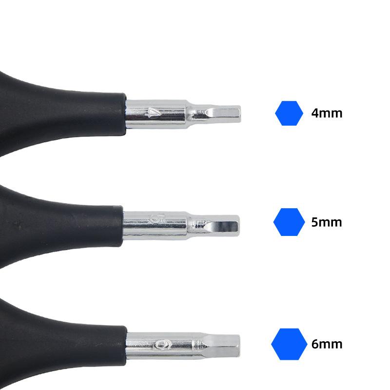 六角レンチ 自転車 バイク Y型 Y字 スパナ 4mm 5mm 6mm 3way ヘックス