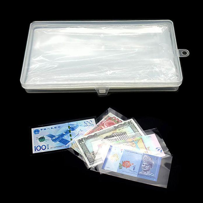 紙幣コレクションケース 100枚 収納ケース付き お札 旧紙幣 外国紙幣