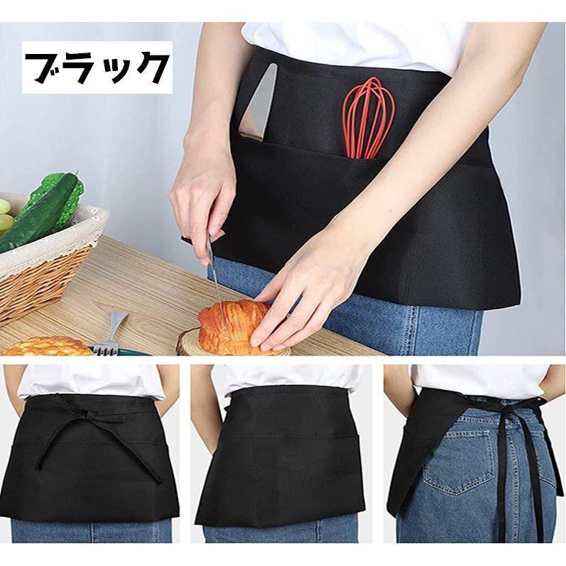 カフェエプロン エプロン 腰エプロン レディース 女性 ショート丈