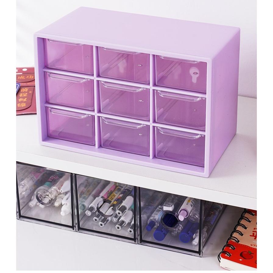 plusnao（プラスナオ） 卓上収納ボックス 引き出し 9マス 小物入れ