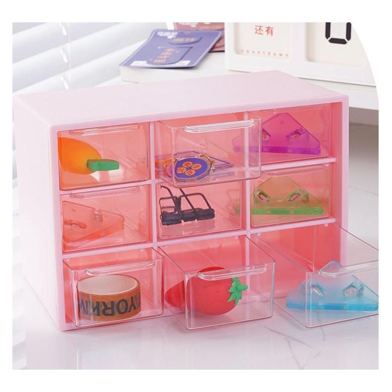 plusnao（プラスナオ） 卓上収納ボックス 引き出し 9マス 小物入れ