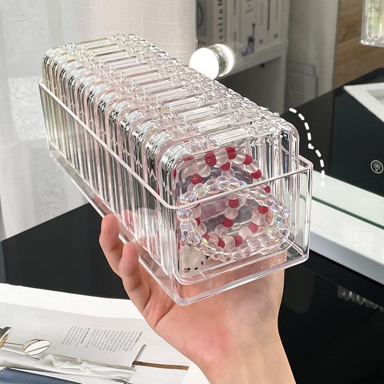 plusnao（プラスナオ） アクセサリーケース 5個セット 蓋付き クリア