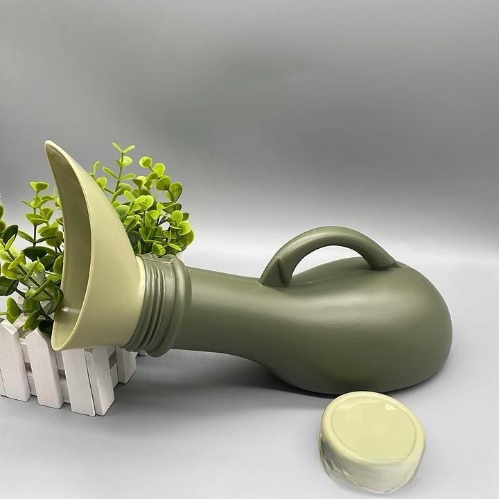 集尿器 尿瓶 しびん 尿器 1000ml ランダムカラー 持ち手付き 男性 女性