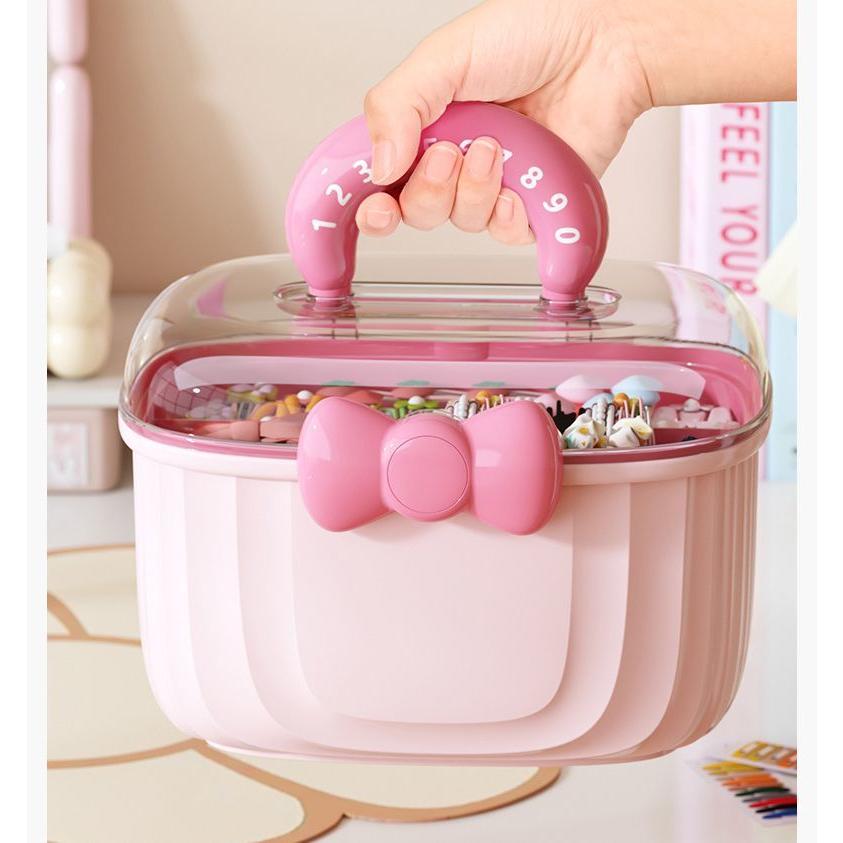 plusnao（プラスナオ） アクセサリー収納ボックス 2段 大容量 子供用