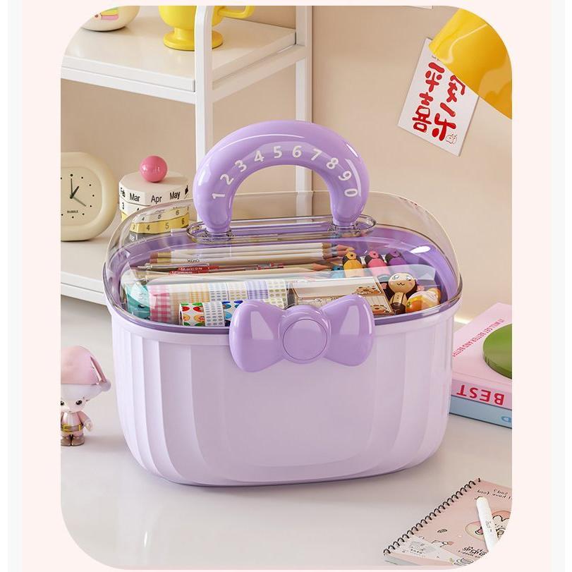 plusnao（プラスナオ） アクセサリー収納ボックス 2段 大容量 子供用